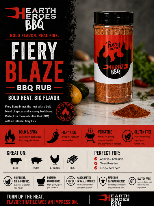 Hearth Heroes BBQ Fiery Blaze 16oz – The Ultimate Heat Rub